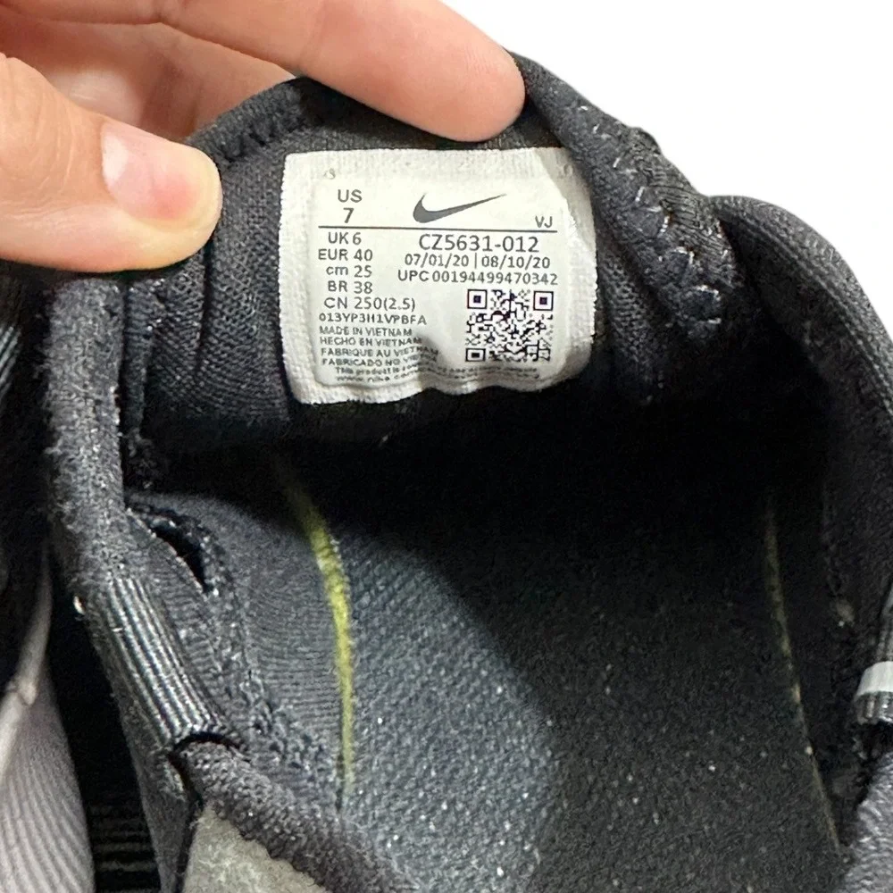 Nike‎ Reposto Running Shoes in black, dark smoke grey & white Size 7 CZ5631 012